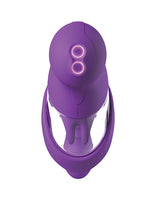 Fantasy For Her Veloura Touch G-Spot Pleasure Pump Purple, top view showcasing design and controls.
