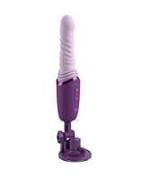 Fantasy For Her Luxe Thrust Vibrator Purple with suction base and textured silicone shaft.