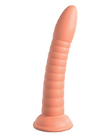 Dillio Platinum 7 inch Wild Thing Silicone Dildo Peach in a playful design and body-safe silicone material.