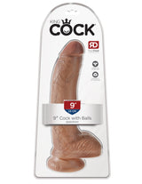 King Cock 9 Inch Realistic Dildo With Balls Tan