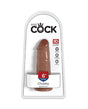 King Cock 6 Inch Chub Realistic Dildo Tan in packaging, showcasing its thick and compact design.