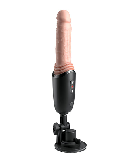 King Cock Plus Thrusting Cock Pro Light: realistic design with customizable power, deep thrust, and intense vibration.