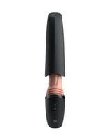 King Cock Plus Thrusting Cock Pro Light in realistic design with customizable power and sleek black finish.