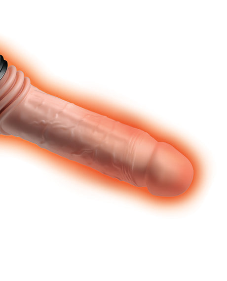 King Cock Plus Thrusting Cock Pro Light with realistic design and glowing effect for customizable pleasure.