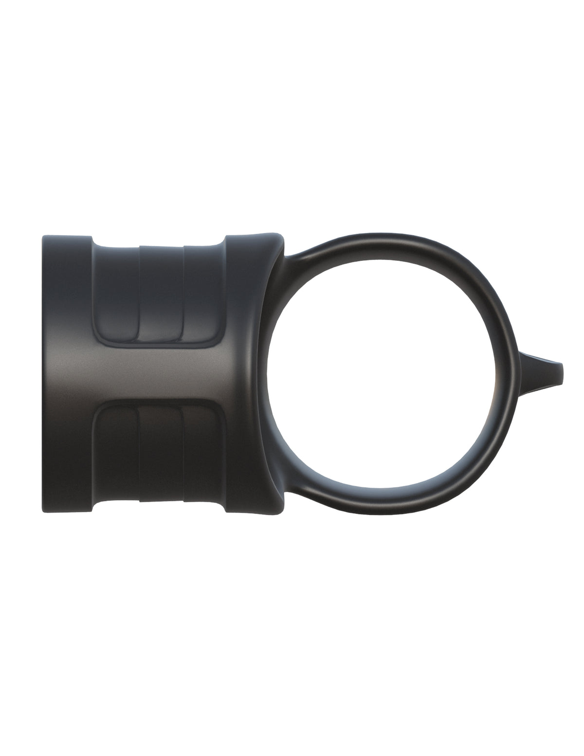 Fantasy C-Ringz Mr Big Cock Ring & Ball Stretcher Black provides enhanced size and support for men's pleasure.