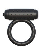Fantasy C-Ringz The Wingman Vibrating Cock Ring Black on a white background showcasing its design and features.