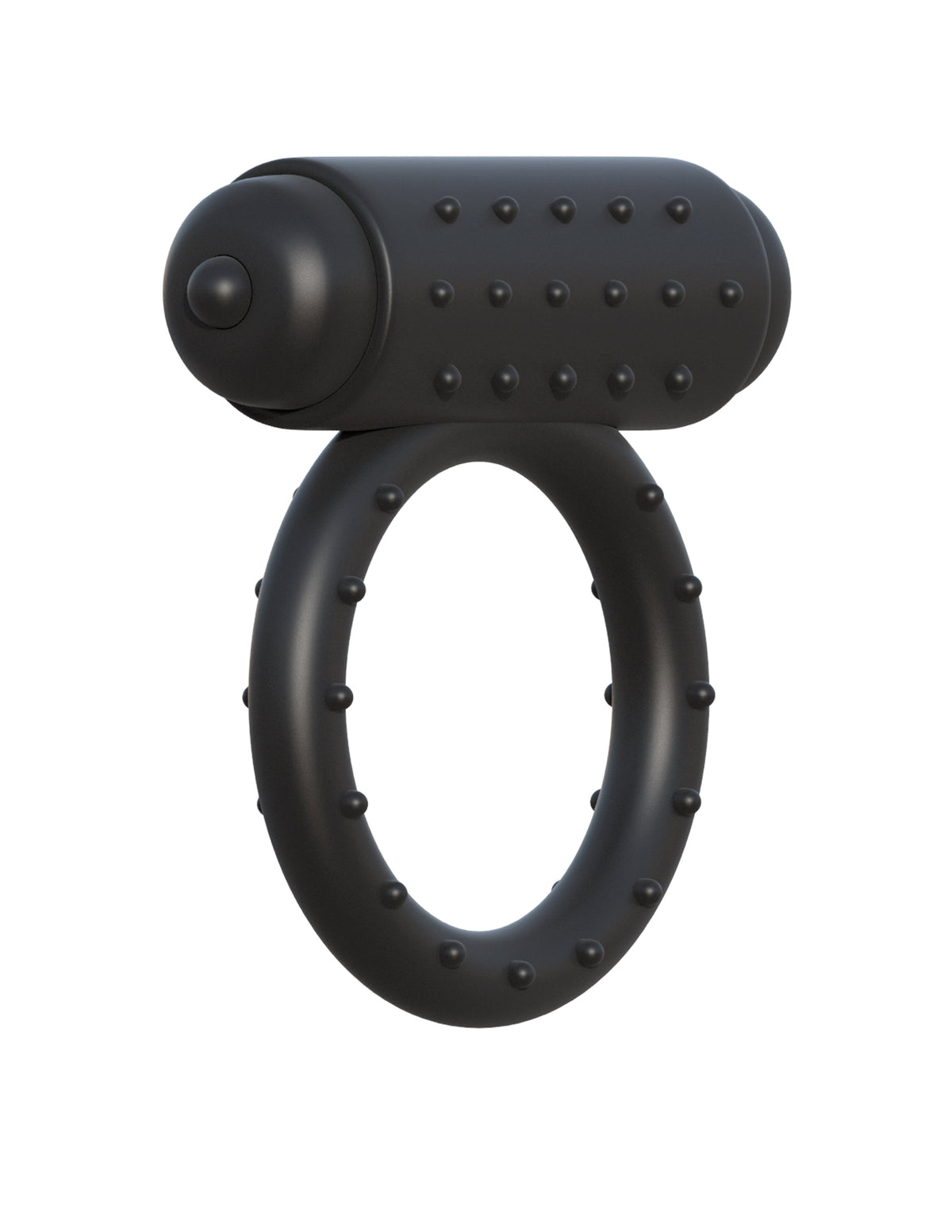 Fantasy C-Ringz The Wingman Vibrating Cock Ring Black with a textured design for enhanced pleasure.