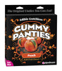 Edible Crotchless Gummy Panties Peach packaging showcasing peach-flavored candy undies.