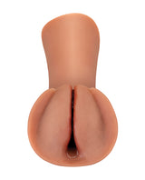 PDX Extreme Wet Pussies Slippery Slit Stroker Tan showing realistic texture and design for an immersive experience.