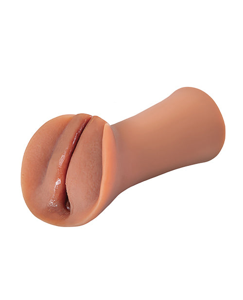 PDX Extreme Wet Pussies Slippery Slit Stroker Tan realistic male masturbator with textured slit.