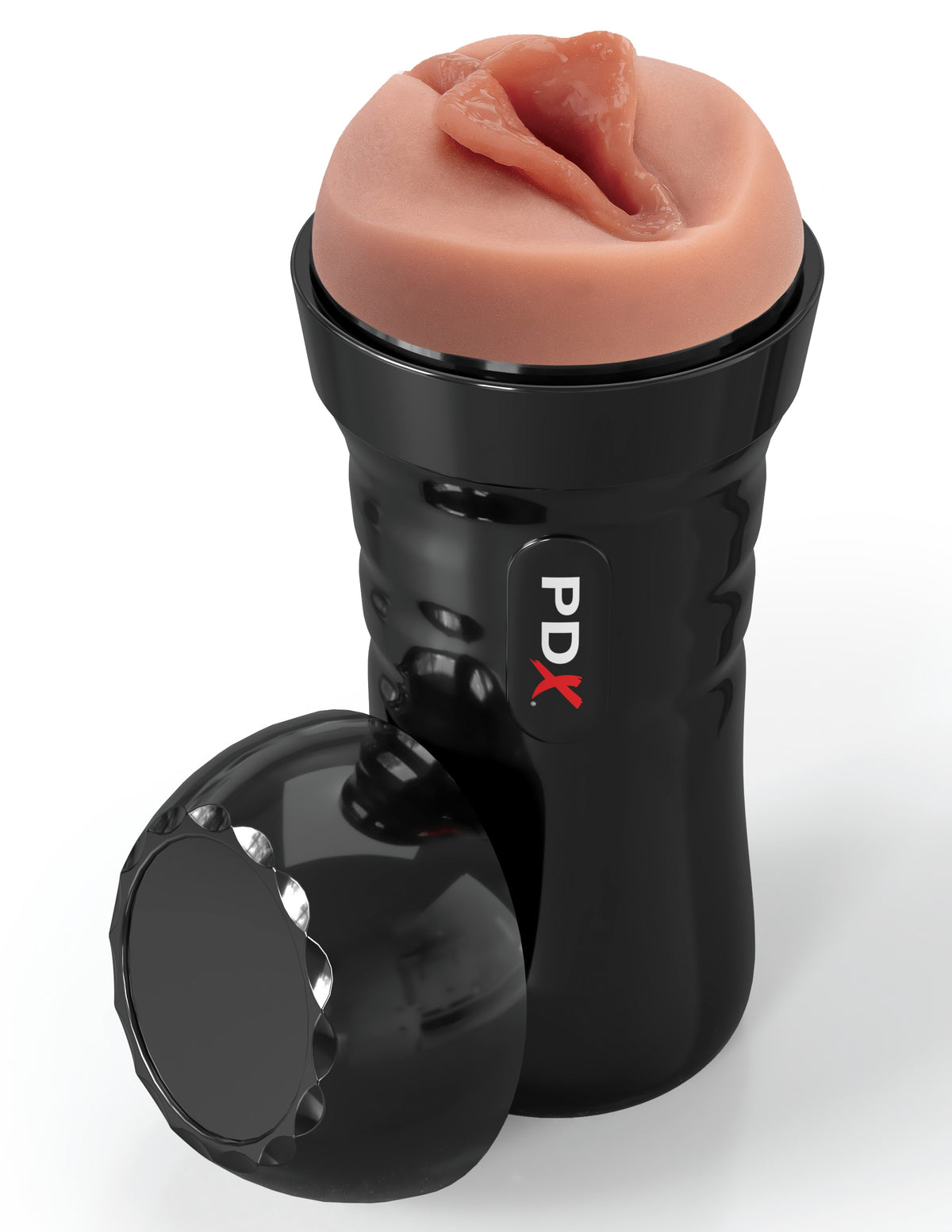 PDX Extreme Wet Pussies Super Luscious Lips Stroker Brown with realistic lips and textured design.