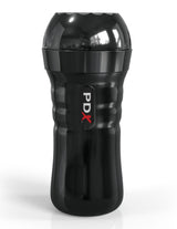 PDX Extreme Wet Pussies Super Slide Glide Stroker self-lubricating male masturbator in black.