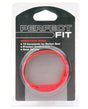 Perfect Fit Speed Shift 17 Adjustments Cock Ring Red in packaging with features highlighted.