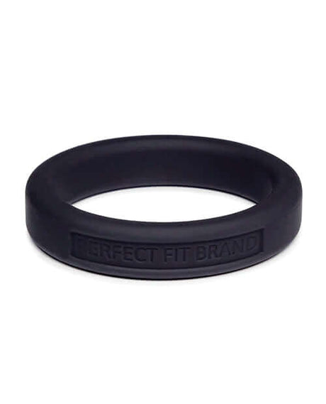 Perfect Fit Hefty Ring 1.4 inch Silicone Black - durable and substantial cock ring for better erections.