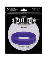 Perfect Fit Hefty Ring 1.75 inches Silicone Purple packaging featuring a purple ring with branding.