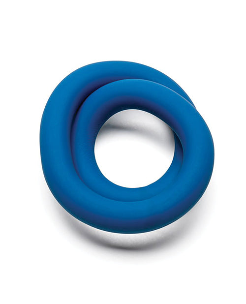 Perfect Fit Hefty Wrap Ring 9 inches Silicone Blue, a stretchy silicone cock ring for enhanced sensation and support.
