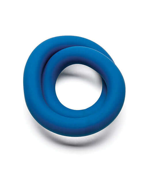 Perfect Fit Hefty Wrap Ring 9 inches Silicone Blue, a stretchy silicone cock ring for enhanced sensation and support.