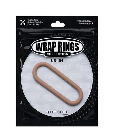 Perfect Fit Hefty Wrap Ring 12 inches Silicone White in packaging, designed for adjustable fit and comfort.
