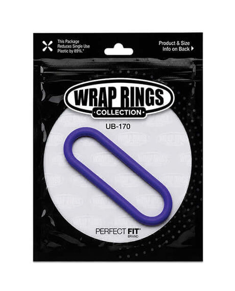 Perfect Fit Hefty Wrap Ring 12 inches Silicone Purple in packaging displaying wrap style.
