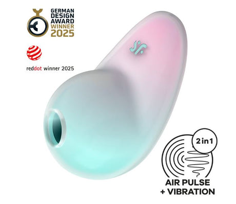 Satisfyer Pixie Dust Air Pulse Clitoral Vibrator Violet Pink featuring an innovative design for touchless stimulation.