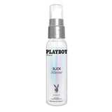 Playboy Pleasure Slick Silicone Lubricant 4 Oz bottle with pump, designed for smooth and long-lasting glide.