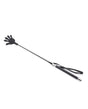 Plesur 22 inch Hand Shaped Silicone Crop Black displayed on a white background with a distinctive hand-shaped tip.