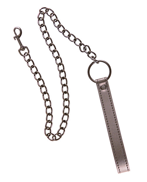 Plesur Neoprene Black Leash with Black Chain featuring a sleek design and durable materials.