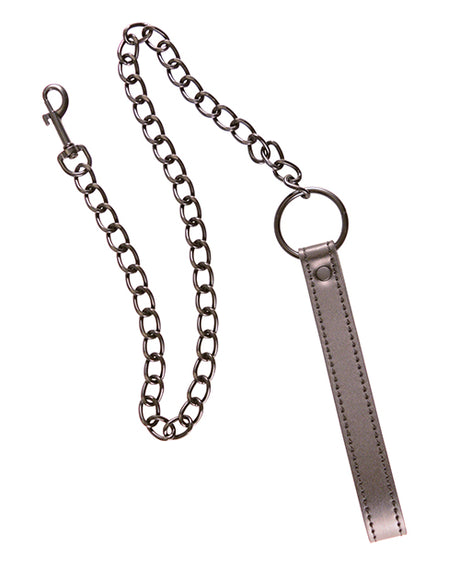 Plesur Neoprene Black Leash with Black Chain featuring a sleek design and durable materials.