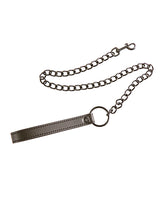 Plesur Neoprene Black Leash with Black Chain showcasing a sleek black design and durable materials.