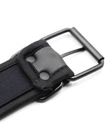 Plesur Neoprene Puppy Collar Black close-up showing durable buckle and adjustable strap.