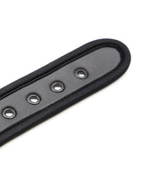 Plesur Neoprene Puppy Collar Black adjustable collar strap with grommets for leash attachment