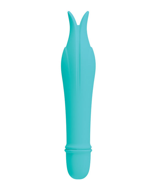 Pretty Love Edward 10 Function G-Spot Vibrator Teal, dolphin-shaped for G-spot pleasure, smooth teal silicone design.