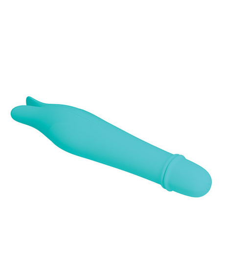 Pretty Love Edward 10 Function G-Spot Vibrator Teal in a playful dolphin-inspired design.