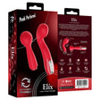 Peak Performa Interchangeable Elix G-Spot Wand Red packaging showcasing its versatile massage options.