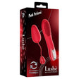Peak Performa Interchangeable Lushe Egg Massager Red packaging featuring a versatile textured massager for targeted vibrations.