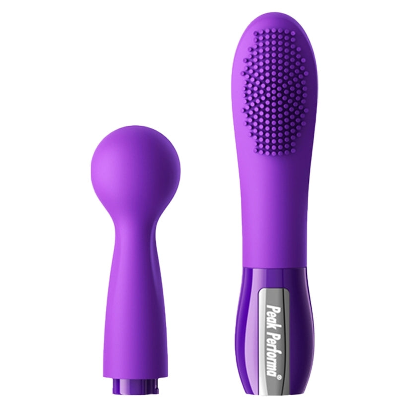 Peak Performa Interchangeable Zira Wand Massager Purple with two interchangeable heads