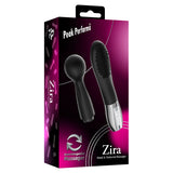 Peak Performa Interchangeable Zira Wand Massager Black packaging with interchangeable attachments.