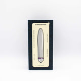 Like A Kitten Fly Me to the Moon Metal Vibrator packaging showcasing 10 vibration modes and sleek design.
