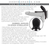 Zero Tolerance Mr Tickler Vibrating Cock Ring Black with adjustable girths and dual motors for targeted pleasure.