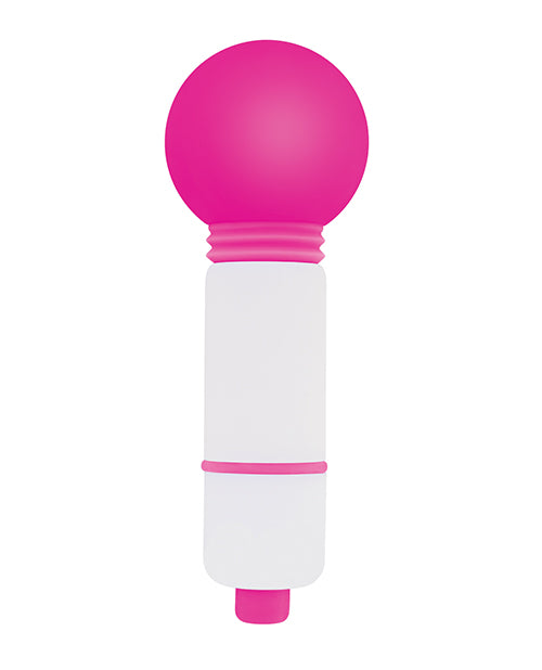 Rock Candy Fun Size Lala Pop Mini Wand Vibrator Pink for versatile external pleasure and travel-friendly fun.
