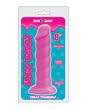 Rock Candy Suga Daddy 8 inch Silicone Dildo Pink in packaging, featuring a twisted shaft and a powerful suction cup base.