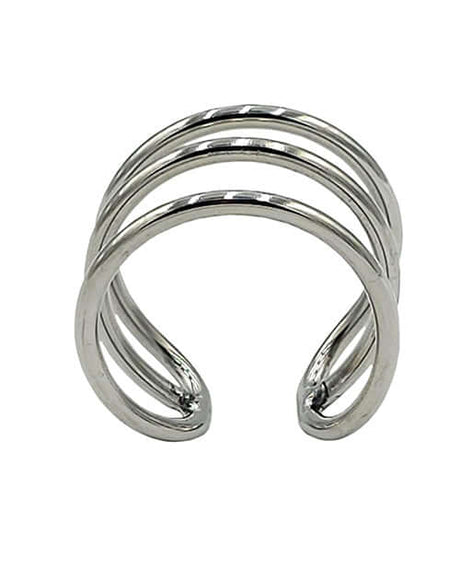 Rouge Stainless Steel Triple Wire Glans Ring 32 mm Silver designed for enhanced sensitivity and arousal.