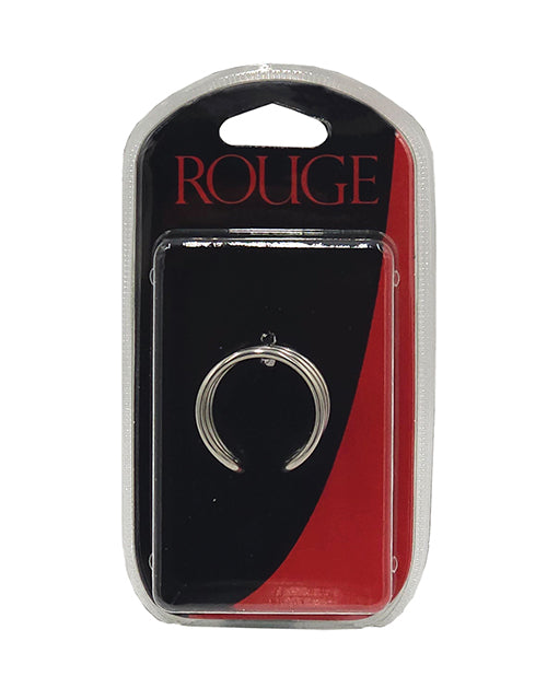Rouge Stainless Steel Triple Wire Glans Ring 32 mm Silver in packaging, designed for enhanced arousal and sensitivity.