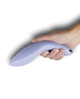 NIYA 2 Couples Massager Cornflower held in hand, showcasing its sleek design and ergonomic shape.