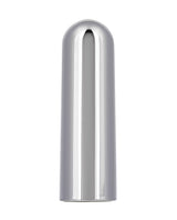 Turbo Buzz 10 Function Bullet Stimulator Silver sleek silver bullet vibrator with a shiny design.