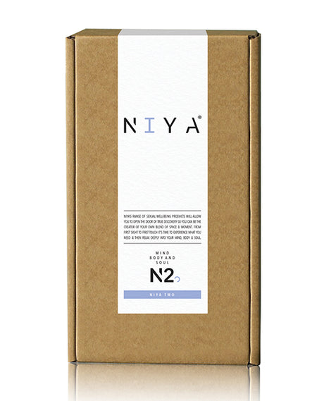 Niya 2 Cornflower Couples Massager Vibrator packaging featuring elegant design and branding.