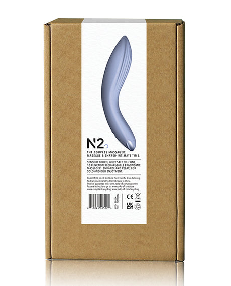 Niya 2 Cornflower Couples Massager Vibrator packaging with soft blue design and body-safe silicone features.