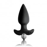 Rocks Off Butt Quiver Black Vibrating Butt Plug showcasing a smooth silicone design and removable vibrating bullet.