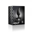 Rocks Off Butt Quiver Black Vibrating Butt Plug packaging featuring a smooth design, perfect for confident anal exploration.