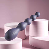 Zero Tolerance Rumpy Bumpy Silicone Anal Beads Purple on display showcasing its graduated bulbs and flexible shaft.